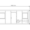 Bürocontainer Villex Triple Standard Cube Nero 1.0