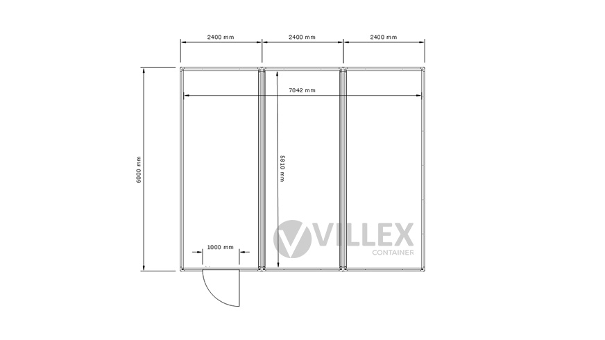 Bürocontainer-Villex-Triple-Standard-Glas-Cube-Nero-1.0-8 Bürocontainer Villex Triple Standard Glas Cube Nero 1.0