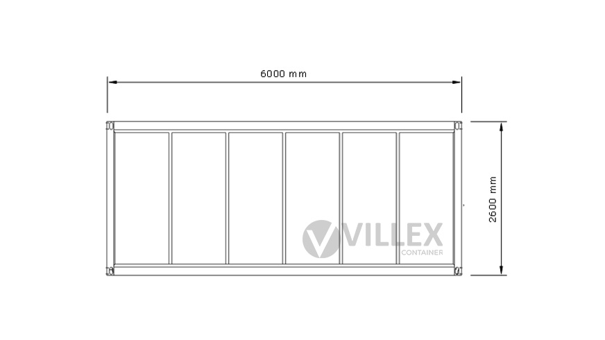 Bürocontainer-Villex-Triple-Standard-Glas-Cube-Nero-1.0-9 Bürocontainer Villex Triple Standard Glas Cube Nero 1.0