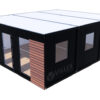 Bürocntainer Villex Triple Standard Wood Pavillon 1.0