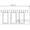 Bürocntainer Villex Triple Standard Wood Pavillon 1.0