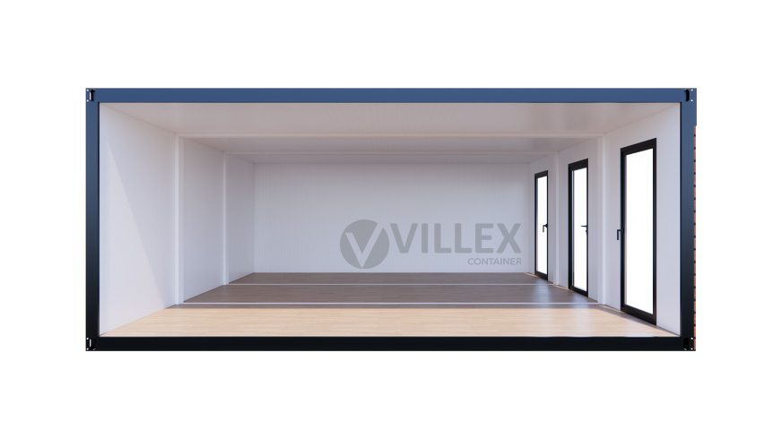Bürocontainer Villex Triple Standard Wood Pavillon 2.0