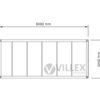 Bürocontainer Villex Triple Standard Wood Pavillon 2.0