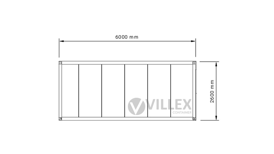 Bürocontainer Villex Triple Standard Wood Pavillon 2.0
