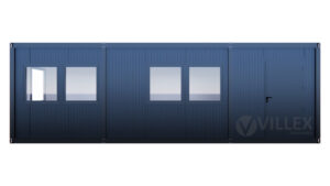 Bürocontainer Villex Ultra Cube Doppio Fenster Nero 1.0