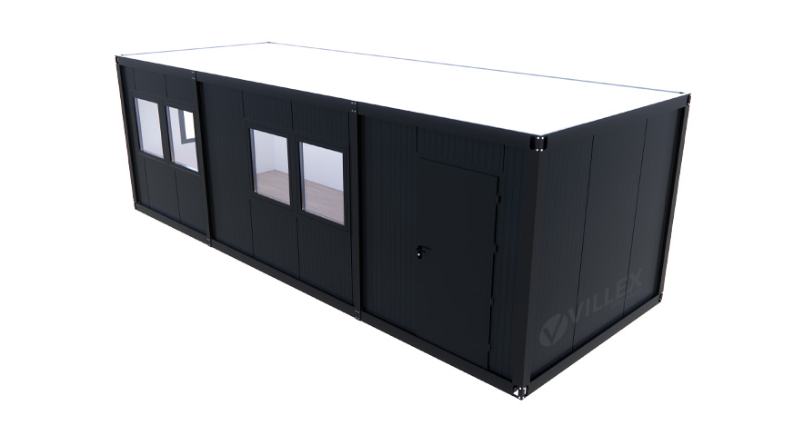 Bürocontainer-Villex-Ultra-Cube-Doppio-Fenster-Nero-1.0-10 Bürocontainer Villex Ultra Cube Doppio Fenster Nero 1.0