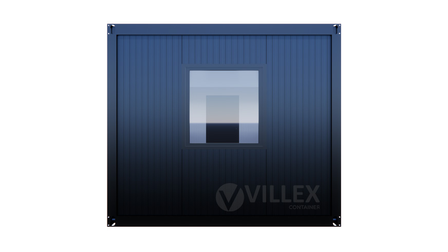 Bürocontainer-Villex-Ultra-Cube-Doppio-Fenster-Nero-1.0-4 Bürocontainer Villex Ultra Cube Doppio Fenster Nero 1.0