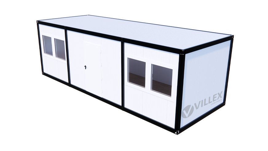 Bürocontainer Villex Ultra Cube Long Doppio Blanc 1.0