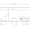Bürocontainer Villex Ultra Cube Long Doppio Blanc 1.0