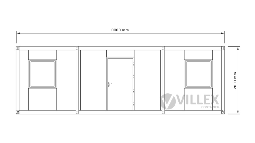 Bürocontainer-Villex-Ultra-Cube-Nero-1.0-9 Bürocontainer Villex Ultra Cube Nero 1.0