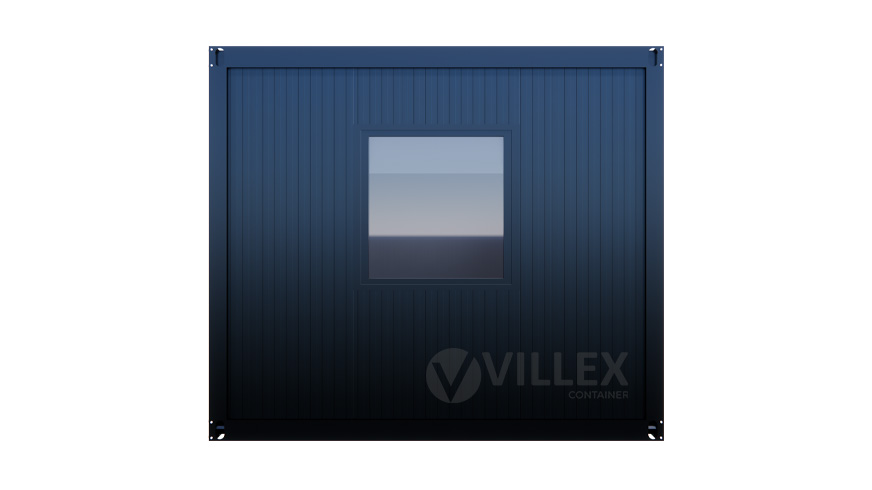 Bürocontainer-Villex-Ultra-Giant-Cube-Doppio-Fenster-Nero-1.0-4 Bürocontainer Villex Ultra Giant Cube Doppio Fenster Nero 1.0
