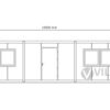 Bürocontainer Villex Ultra Giant Cube Long Doppio Nero 1.0