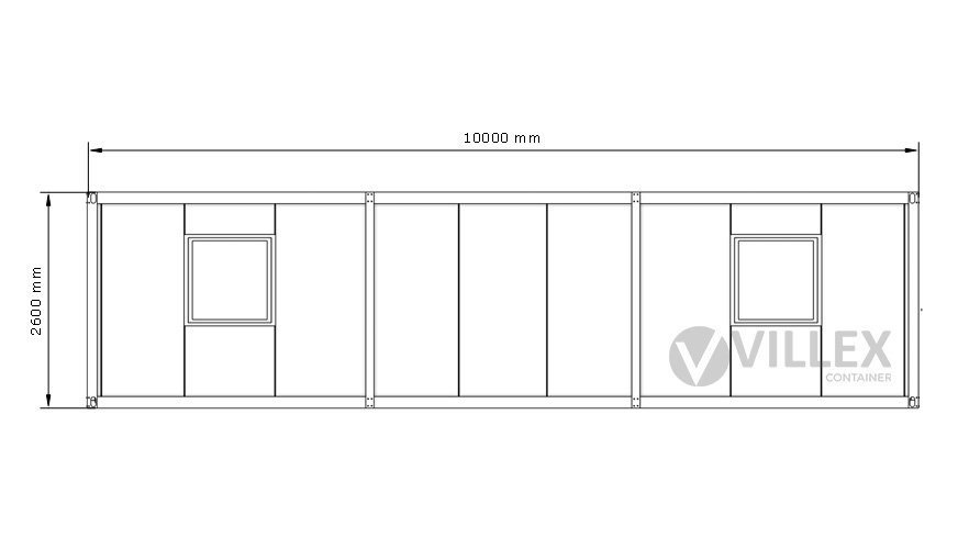 Bürocontainer Villex Ultra Giant Cube Nero 2.0