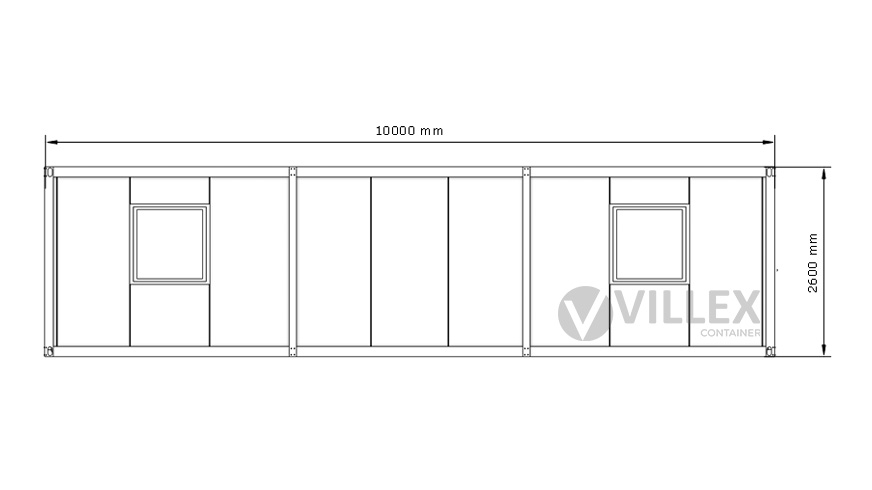 Bürocontainer Villex Ultra Giant Plus Cube Nero 2.0