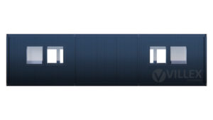 Bürocontainer Villex Ultra Giant Plus Cube Short Doppio Fenster Nero 1.0