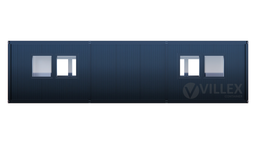 Bürocontainer Villex Ultra Giant Plus Cube Short Doppio Fenster Nero 1.0