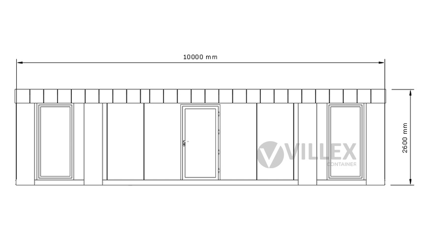 Bürocontainer Villex Ultra Giant Wood Pavillon 1.0