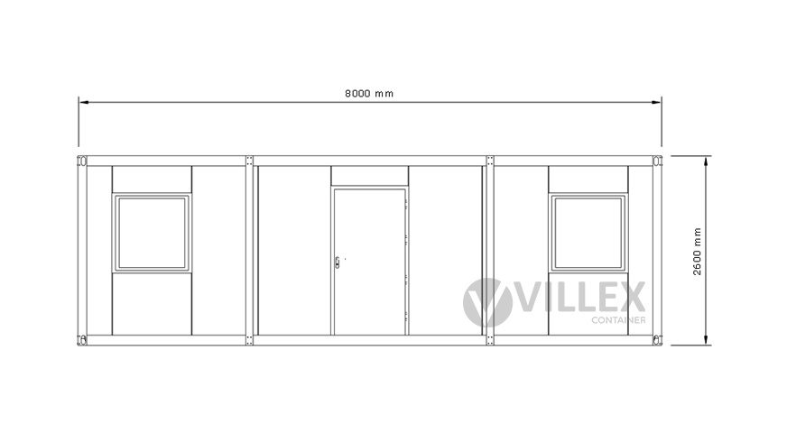 Bürocontainer Villex Ultra Plus Cube Blanc 3.0