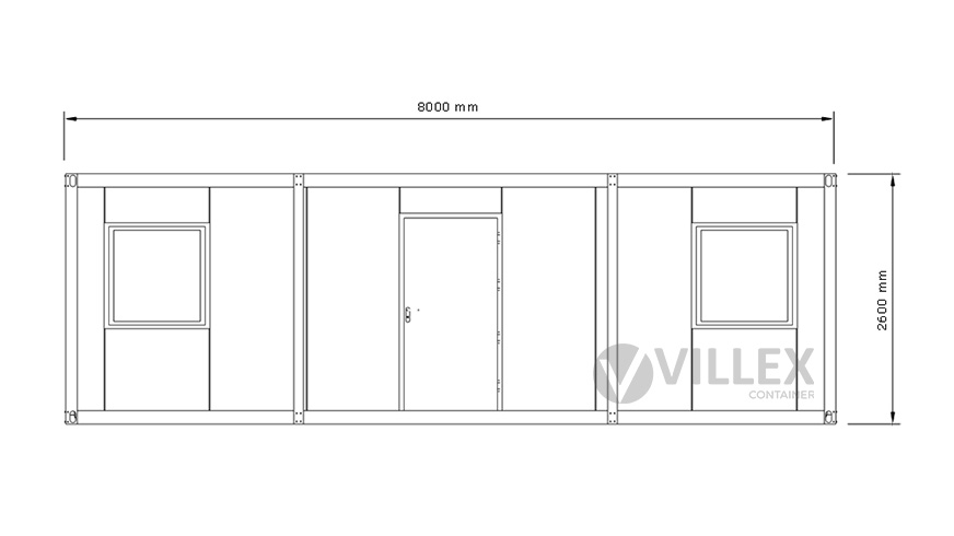 Bürocontainer Villex Ultra Plus Cube Nero 1.0
