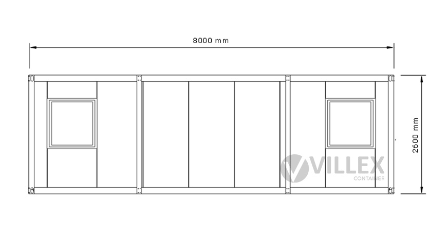 Bürocontainer Villex Ultra Plus Cube Nero 2.0