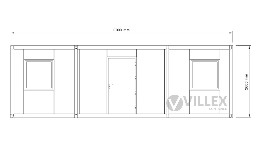 Bürocontainer Villex Ultra Plus Cube Nero 4.0