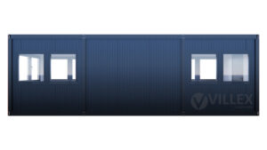 Bürocontainer Villex Ultra Plus Cube Short Doppio Fenster Nero 1.0