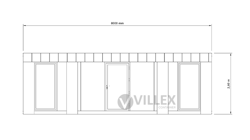 Bürocontainer Villex Ultra Wood Pavillon 1.0