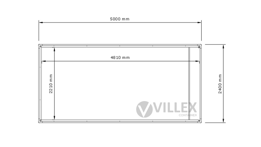 Lagercontainer Villex Medium Garage Cube Nero 1.0