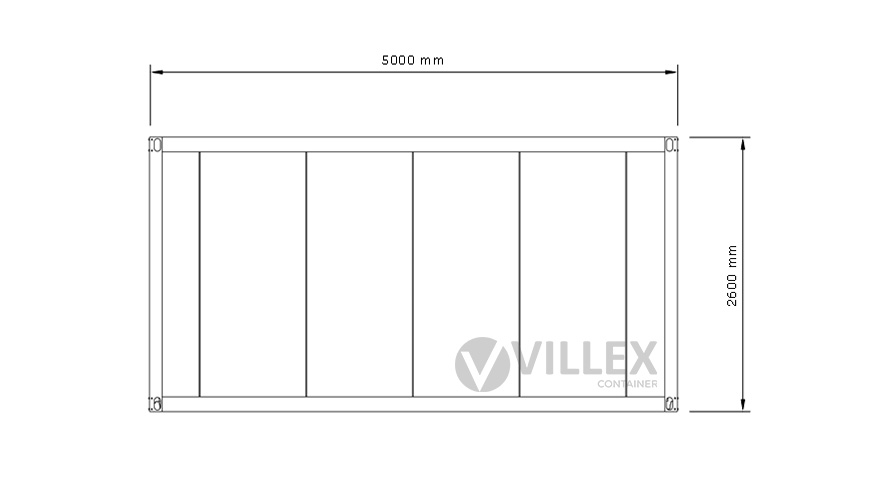 Lagercontainer Villex Medium Garage Cube Nero 1.0