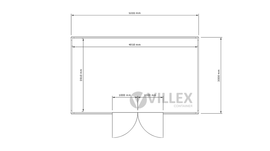 Lagercontainer Villex Medium Lager Cube Nero 3.0