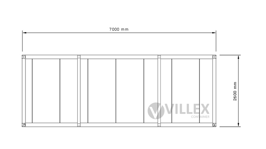 Lagercontainer Villex Mega Garage Cube Nero 1.0