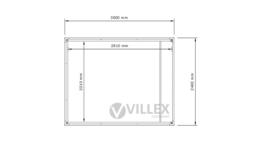 Lagercontainer Villex Mikro Garage Cube Nero 1.0