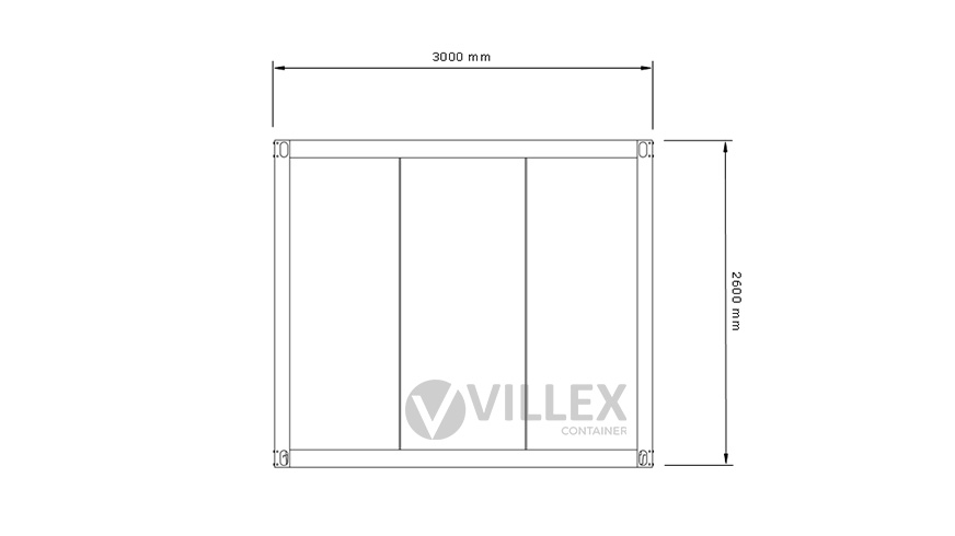 Lagercontainer Villex Mikro Garage Cube Nero 1.0