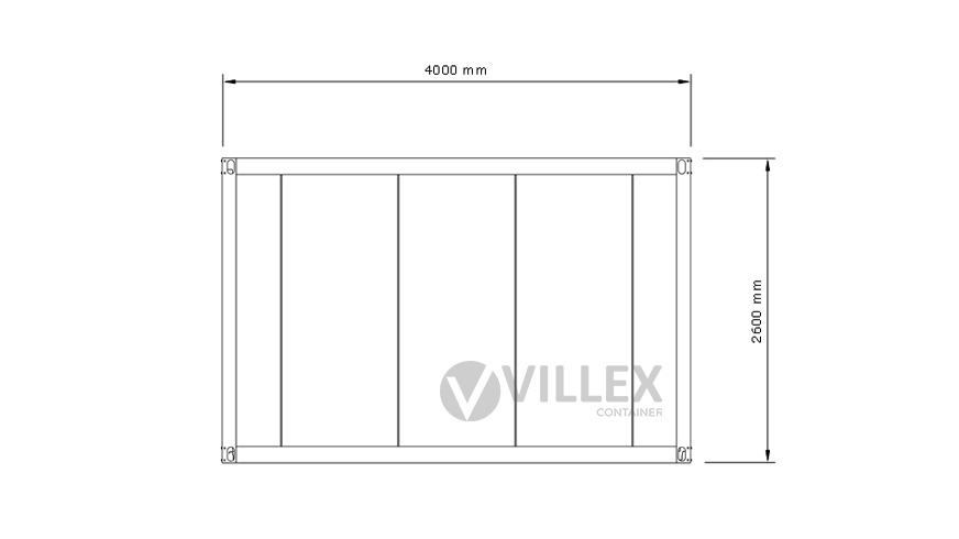 Lagercontainer Villex Mini Garage Cube Nero 1.0