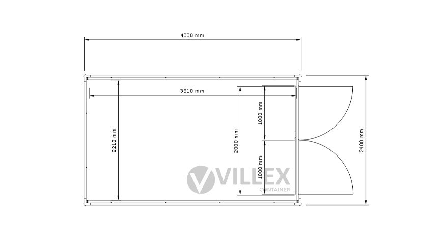 Lagercontainer Villex Mini Lager Cube Nero 2.0