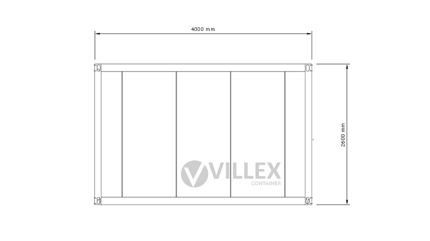 Lagercontainer Villex Mini Lager Cube Nero 2.0
