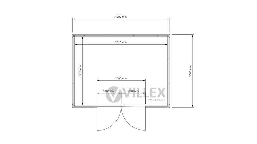 Lagercontainer Villex Mini Lager Cube Nero 3.0