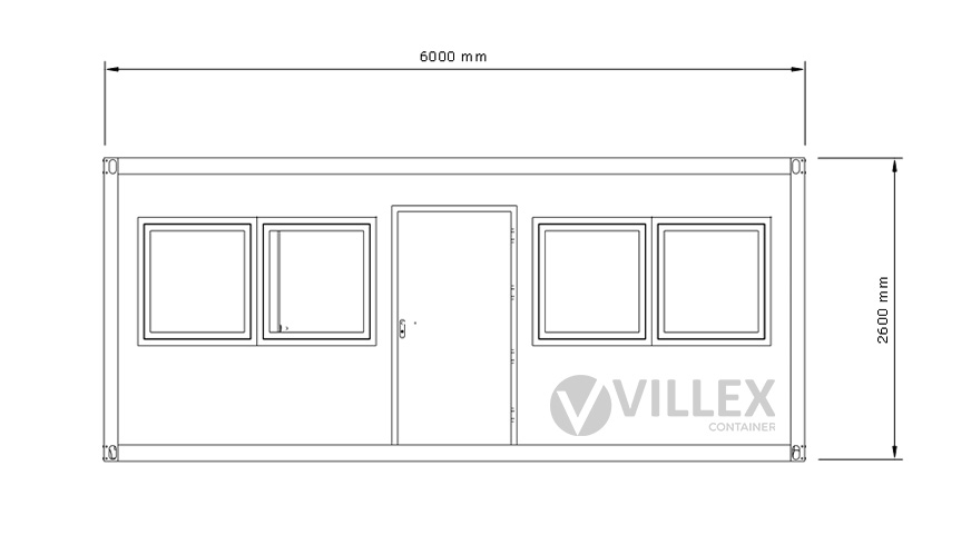 Sanitärcontainer Villex Big Cube Long Doppio Nero 1.0 / Sanitär