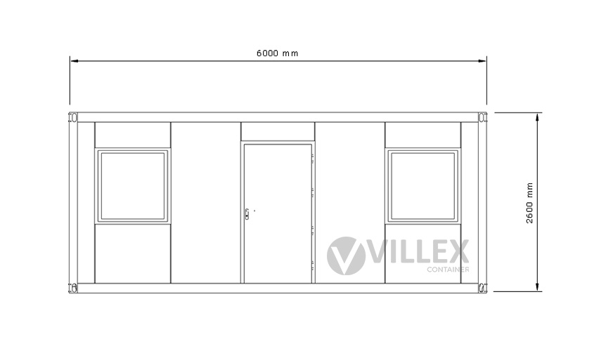 Sanitärcontainer Villex Big Cube Nero 1.0 / Sanitär