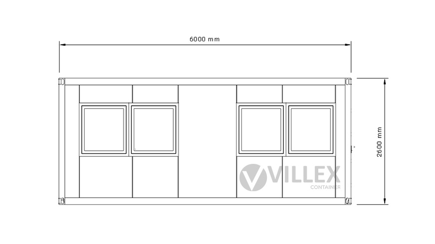 Sanitärcontainer Villex Big Cube Short Doppio Nero 1.0 / Sanitär