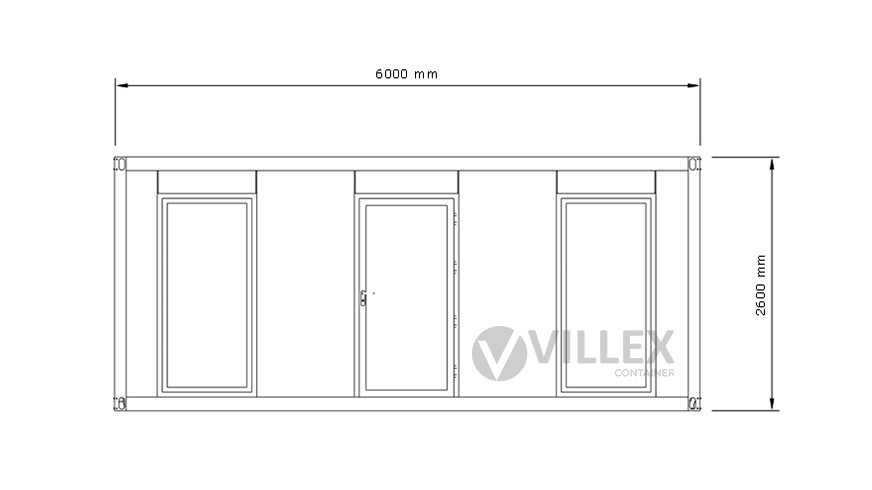 Sanitärcontainer Villex Big Cube Vertikal Nero 1.0 / Sanitär
