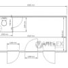 Sanitärcontainer Villex Big Wood Pavillon 1.0 / Sanitär