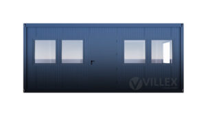 Sanitärcontainer Villex Doppio Big Cube Doppio Fenster Nero / Sanitär