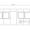 Sanitärcontainer Villex Doppio Big Cube Doppio Fenster Nero / Sanitär