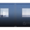 Sanitärcontainer Villex Doppio Standard Cube Doppio Fenster Nero / Sanitär