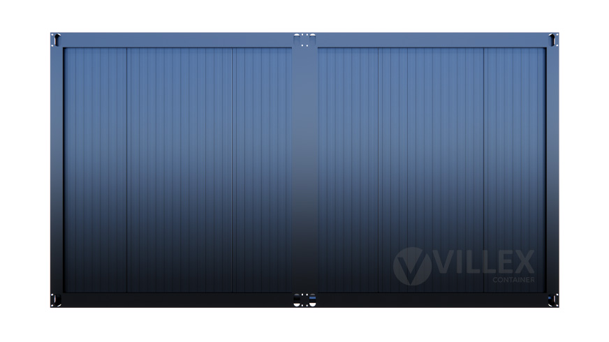 Sanitärcontainer Villex Doppio Standard Cube Doppio Fenster Nero / Sanitär