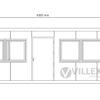 Sanitärcontainer Villex Doppio Standard Cube Doppio Fenster Nero / Sanitär