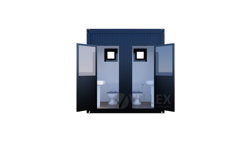 Sanitärcontainer Villex Double Toilet Cube Nero 1.0