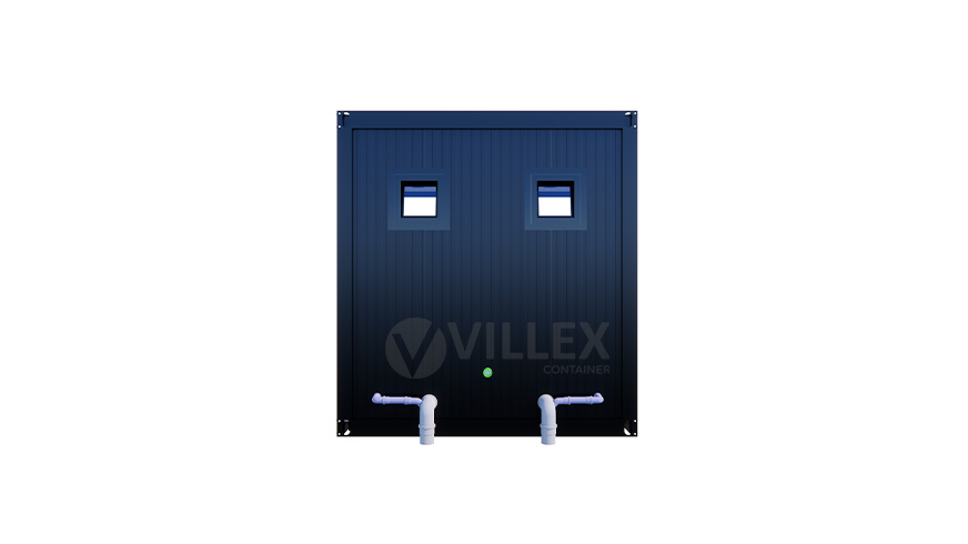 Sanitärcontainer-Villex-Double-Toilet-Cube-Nero-1.0-3 Sanitärcontainer Villex Double Toilet Cube Nero 1.0