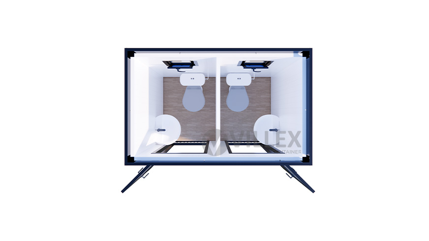Sanitärcontainer-Villex-Double-Toilet-Cube-Nero-1.0-6 Sanitärcontainer Villex Double Toilet Cube Nero 1.0